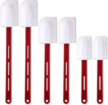 4 Pcs Commercial Rubber Spatula Heat Resistant, 10 Inch, 14 Inch
