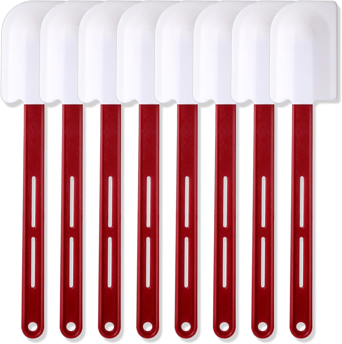 4 Pcs Commercial Rubber Spatula Heat Resistant, 10 Inch, 14 Inch