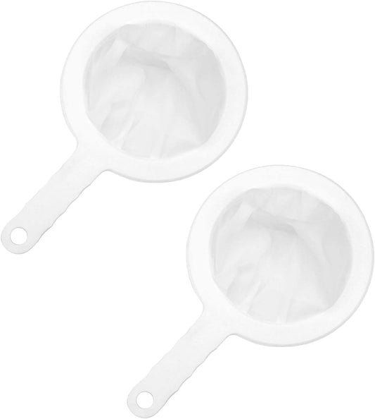 2 Pcs Fine Mesh Strainers,Sieve Fine Mesh with Handle Juice Strainer Yogurt Sieve for Soy Milk Coffee Milk Juice Tea Honey and Wine(SIZE:200Mesh)