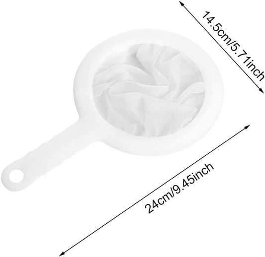 2 Pcs Fine Mesh Strainers,Sieve Fine Mesh with Handle Juice Strainer Yogurt Sieve for Soy Milk Coffee Milk Juice Tea Honey and Wine(SIZE:200Mesh)