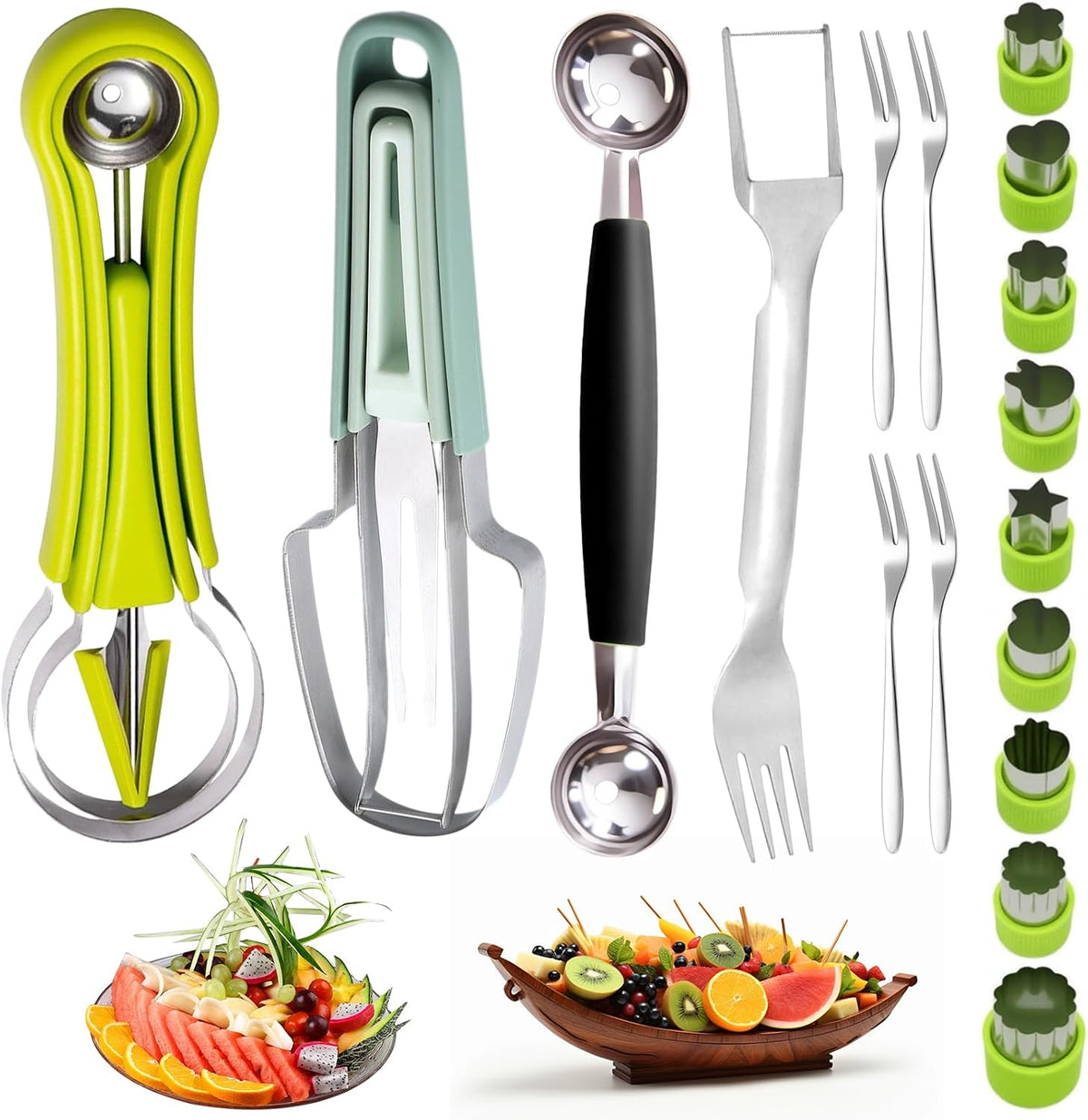 Stainless Steel Vegetable Fruit Cutters Shaper Kit