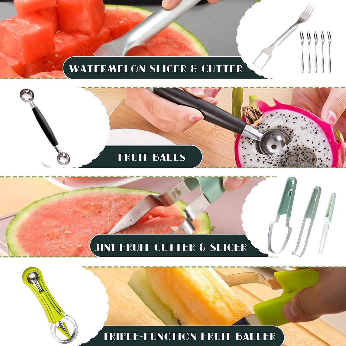Stainless Steel Vegetable Fruit Cutters Shaper Kit
