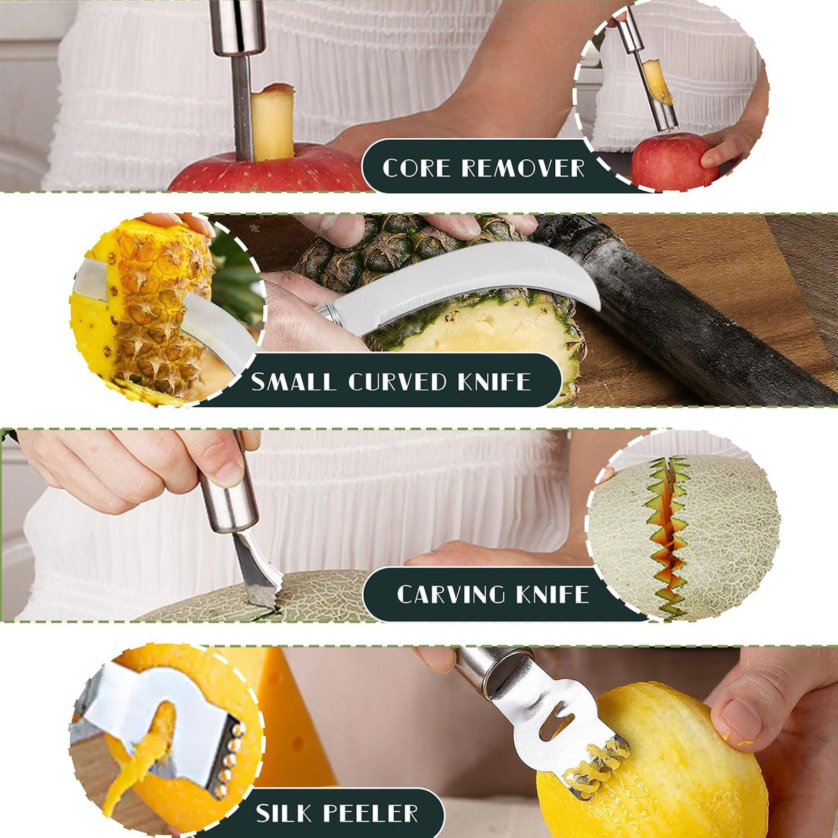 Stainless Steel Vegetable Fruit Cutters Shaper Kit