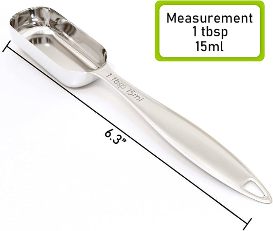 2PCS 1tbsp(15ml) Measuring Spoon, Stainless Steel Measure Teaspoon | High Precision, Food-Grade, ‌Rust-Free, Dishwasher-Safe, Easy-Read Markings, Multi-Purpose, Sturdy & Durable