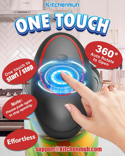 One Touch Electric Can Opener Fits All Can Sizes for Seniors with Arthritis, Battery Operated Can Opener with Smooth Edge, Food Safe Kitchen Gadgets Automatic Can Opener for Kitchen