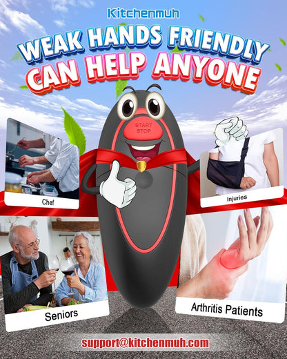 One Touch Electric Can Opener Fits All Can Sizes for Seniors with Arthritis, Battery Operated Can Opener with Smooth Edge, Food Safe Kitchen Gadgets Automatic Can Opener for Kitchen