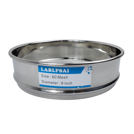 60 Mesh Lab Sieves 8" Diameter 304 Stainless Steel Wire Cloth Test Sieve for Industrial Laboratory Home