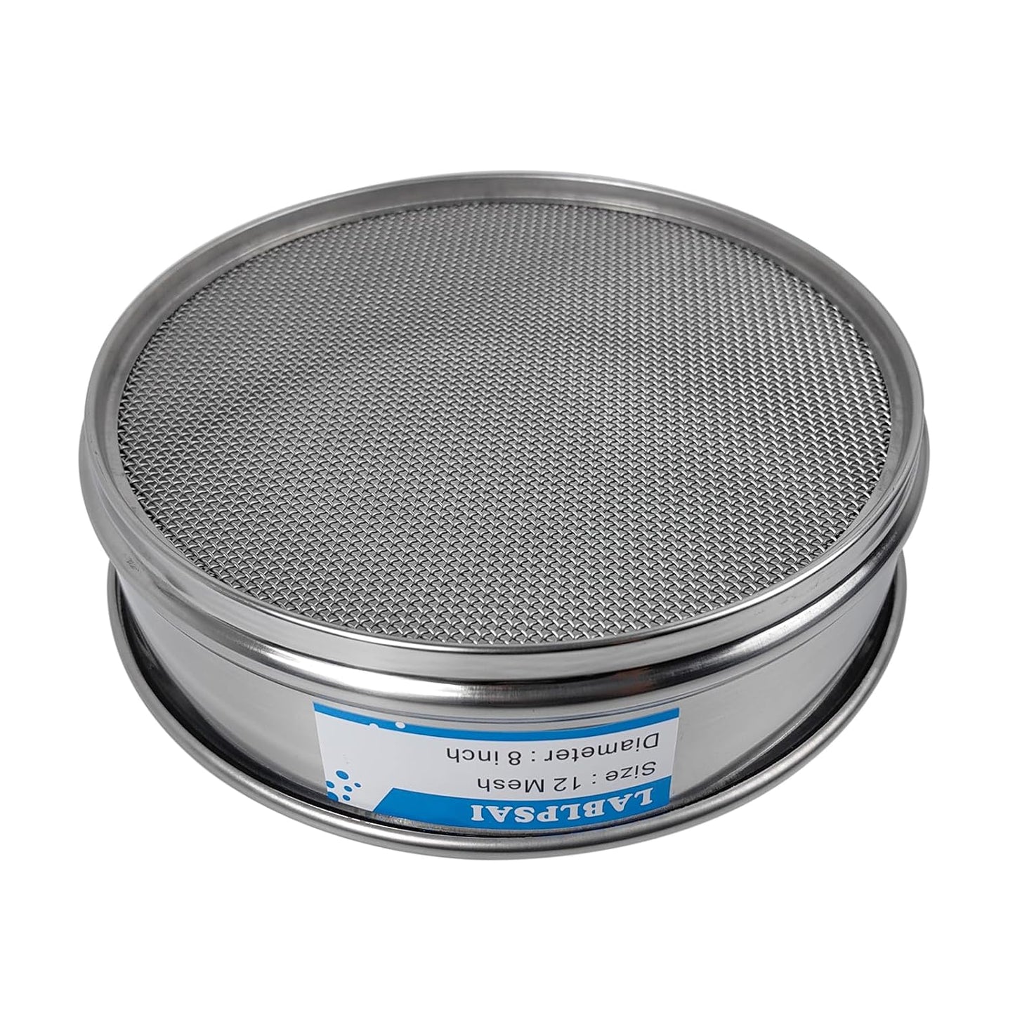 60 Mesh Lab Sieves 8" Diameter 304 Stainless Steel Wire Cloth Test Sieve for Industrial Laboratory Home