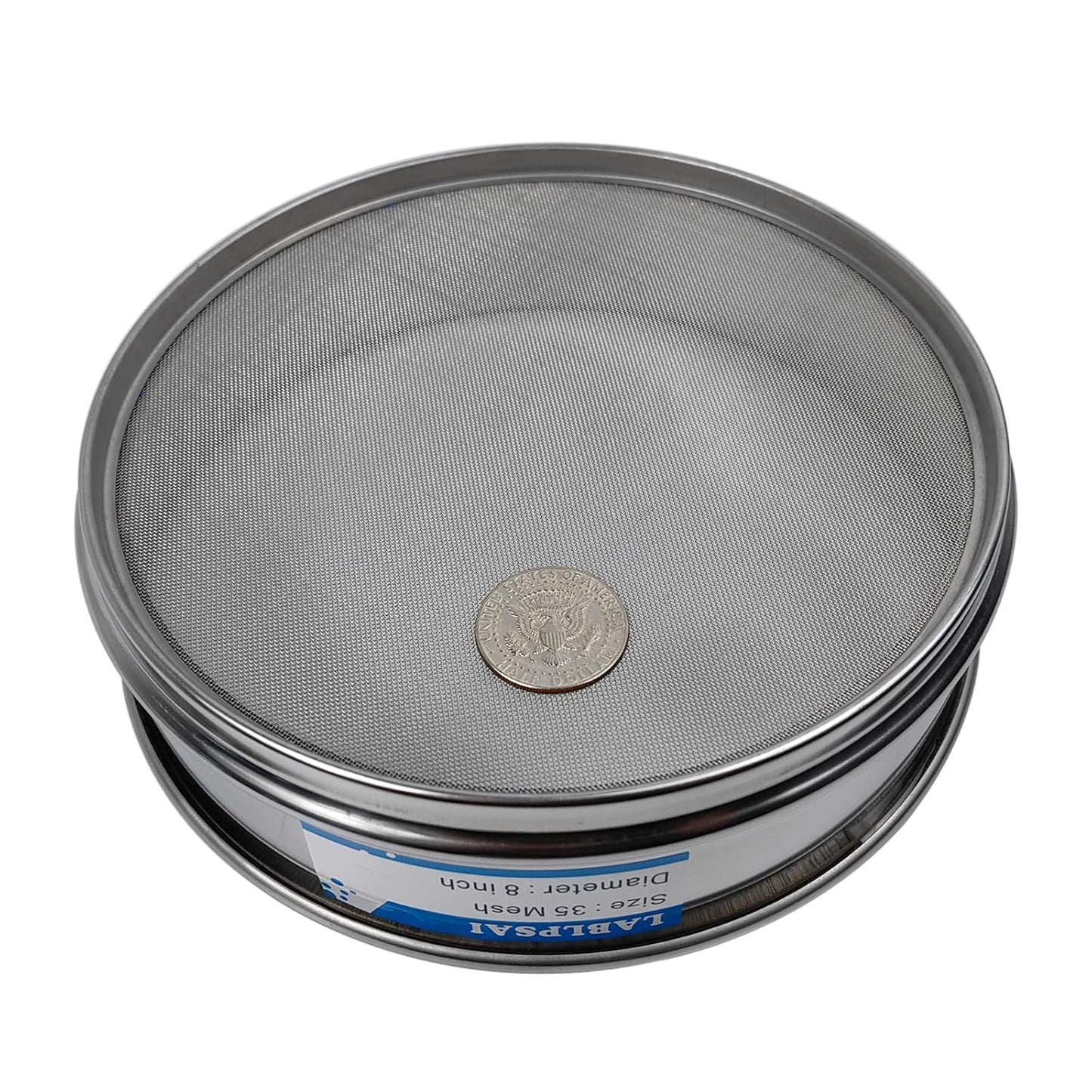 60 Mesh Lab Sieves 8" Diameter 304 Stainless Steel Wire Cloth Test Sieve for Industrial Laboratory Home