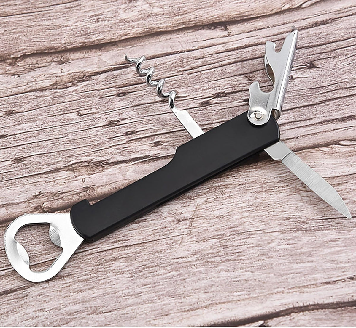 3 Pcs Wine and Beer Dual Purpose Bottle Openers, 5.5 Inch Alloy Bottle Opener are Wldely Used for Party, Daily Life, Travel and Good Gifts for Festivals (Red Black Blue)