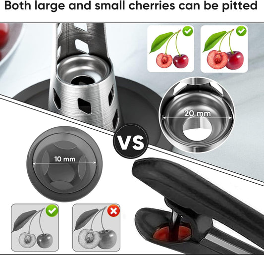 Cherry Pitter Remover Tool - 304 Stainless Steel, Durable, Press Type for Effortless Cherry Seed Removal. Perfect Kitchen Tool for Coring and Deseeding Fruit Pits