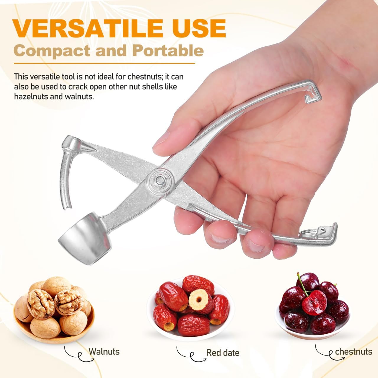 Heavy Duty Stainless Steel Cherry Pitter and Olive Remover Tool Compact Wear-Resistant Metal Corer for Household Date and Cherry Pitting Kitchen Gadget for Fruit and Vegetable Core Removal
