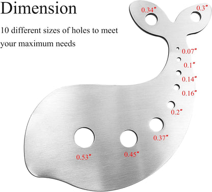 Stainless Steel Herb Stripper Tool, 10 Holes, Kitchen Leaf Remover for Kale, Thyme, Basil, Rosemary and More