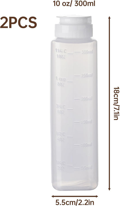 Honey Dispenser No Drip 10oz Squeeze Bottle for Syrup Sauce