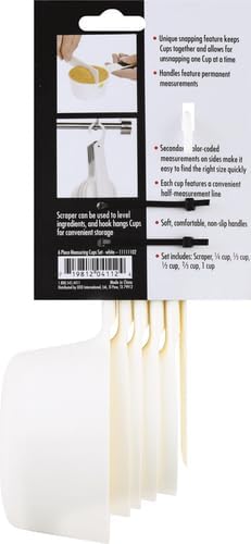 Good Grips 6-Piece Plastic Measuring Cups- White