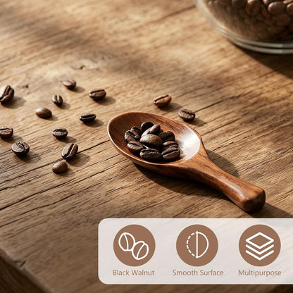 Wooden Coffee Scoop Bath Salt Scoop Multi-Purpose Kitchen Scooping Tool Home Kitchen Accessories Measuring for Coffee Beans Ground Beans or Tea Sugar