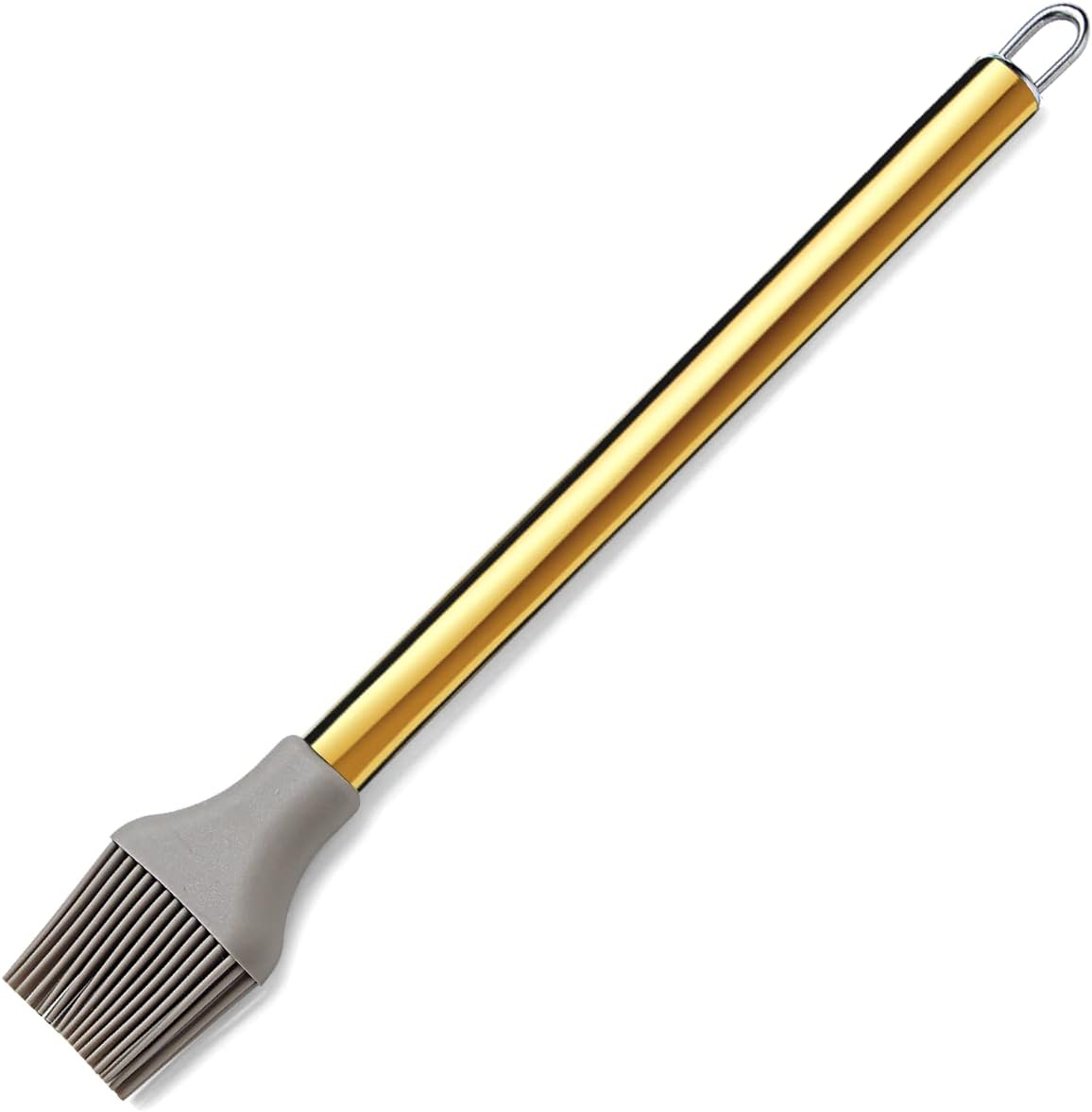 Gold Basting Brush, Non-stick Silicone Kitchen Brush For Cooking With Titanium Gold Plating Handle, Barbeque Brush, Pastry Brush, BBQ Brush, Dishwasher Safe, Easy to Clean