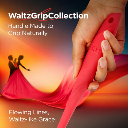 WaltzGrip Platinum Silicone Basting Pastry Brush, Red | Heat-Resistant, For Cooking, Baking, Grilling, Spreading Oil or Butter, Dishwasher-Safe