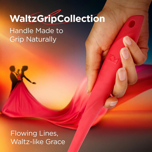 WaltzGrip Platinum Silicone Basting Pastry Brush, Red | Heat-Resistant, For Cooking, Baking, Grilling, Spreading Oil or Butter, Dishwasher-Safe