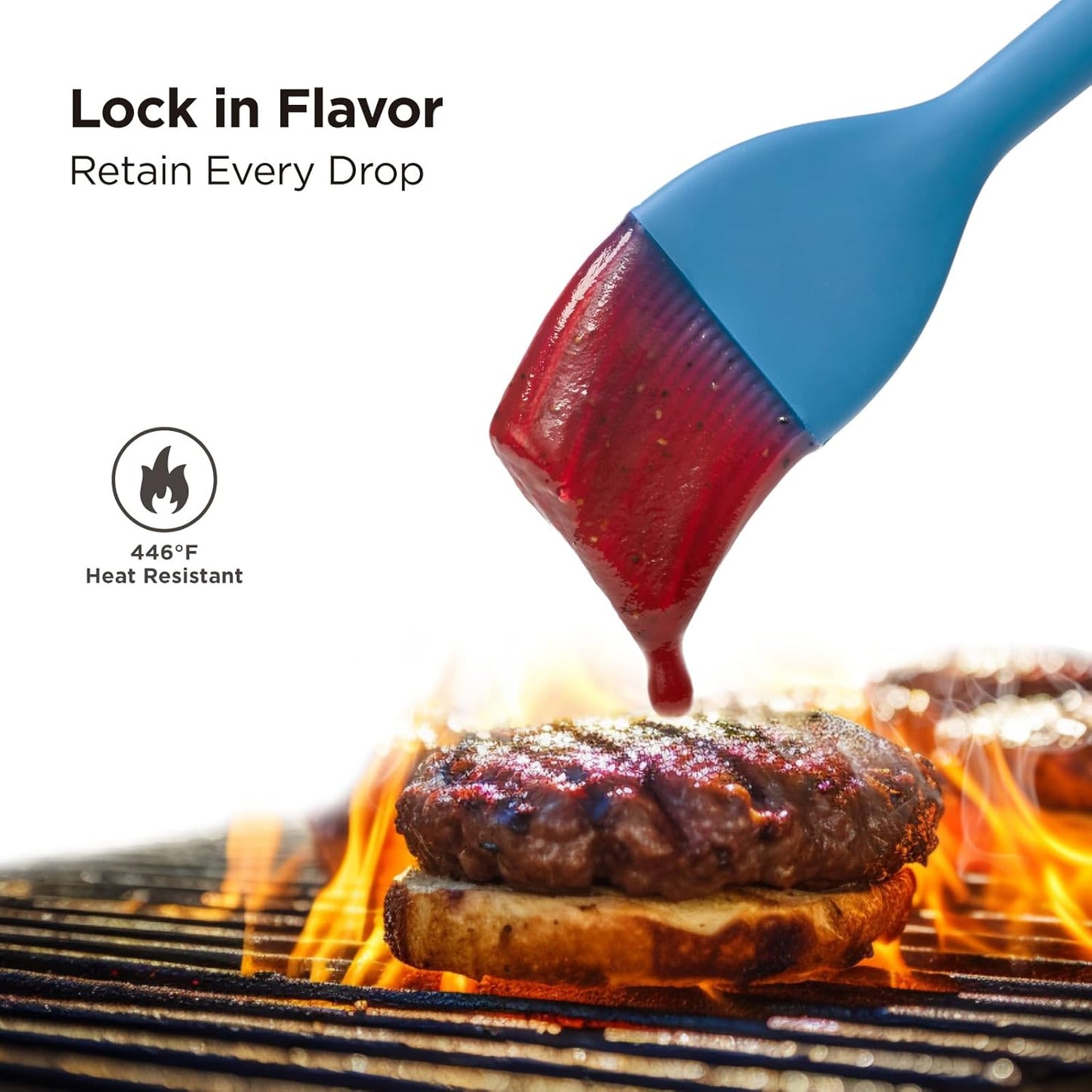 WaltzGrip Platinum Silicone Basting Pastry Brush, Red | Heat-Resistant, For Cooking, Baking, Grilling, Spreading Oil or Butter, Dishwasher-Safe