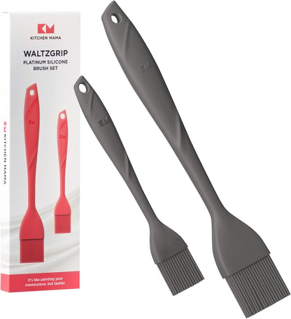 WaltzGrip Platinum Silicone Basting Pastry Brush, Red | Heat-Resistant, For Cooking, Baking, Grilling, Spreading Oil or Butter, Dishwasher-Safe