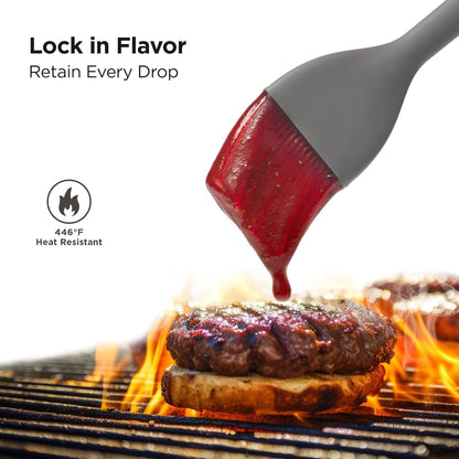 WaltzGrip Platinum Silicone Basting Pastry Brush, Red | Heat-Resistant, For Cooking, Baking, Grilling, Spreading Oil or Butter, Dishwasher-Safe