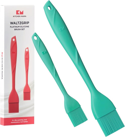 WaltzGrip Platinum Silicone Basting Pastry Brush, Red | Heat-Resistant, For Cooking, Baking, Grilling, Spreading Oil or Butter, Dishwasher-Safe