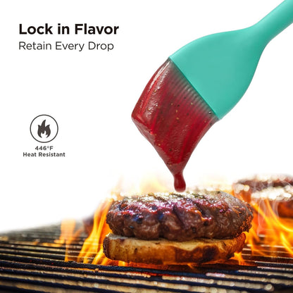 WaltzGrip Platinum Silicone Basting Pastry Brush, Red | Heat-Resistant, For Cooking, Baking, Grilling, Spreading Oil or Butter, Dishwasher-Safe