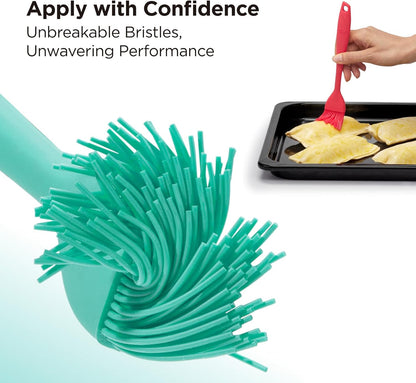 WaltzGrip Platinum Silicone Basting Pastry Brush, Red | Heat-Resistant, For Cooking, Baking, Grilling, Spreading Oil or Butter, Dishwasher-Safe