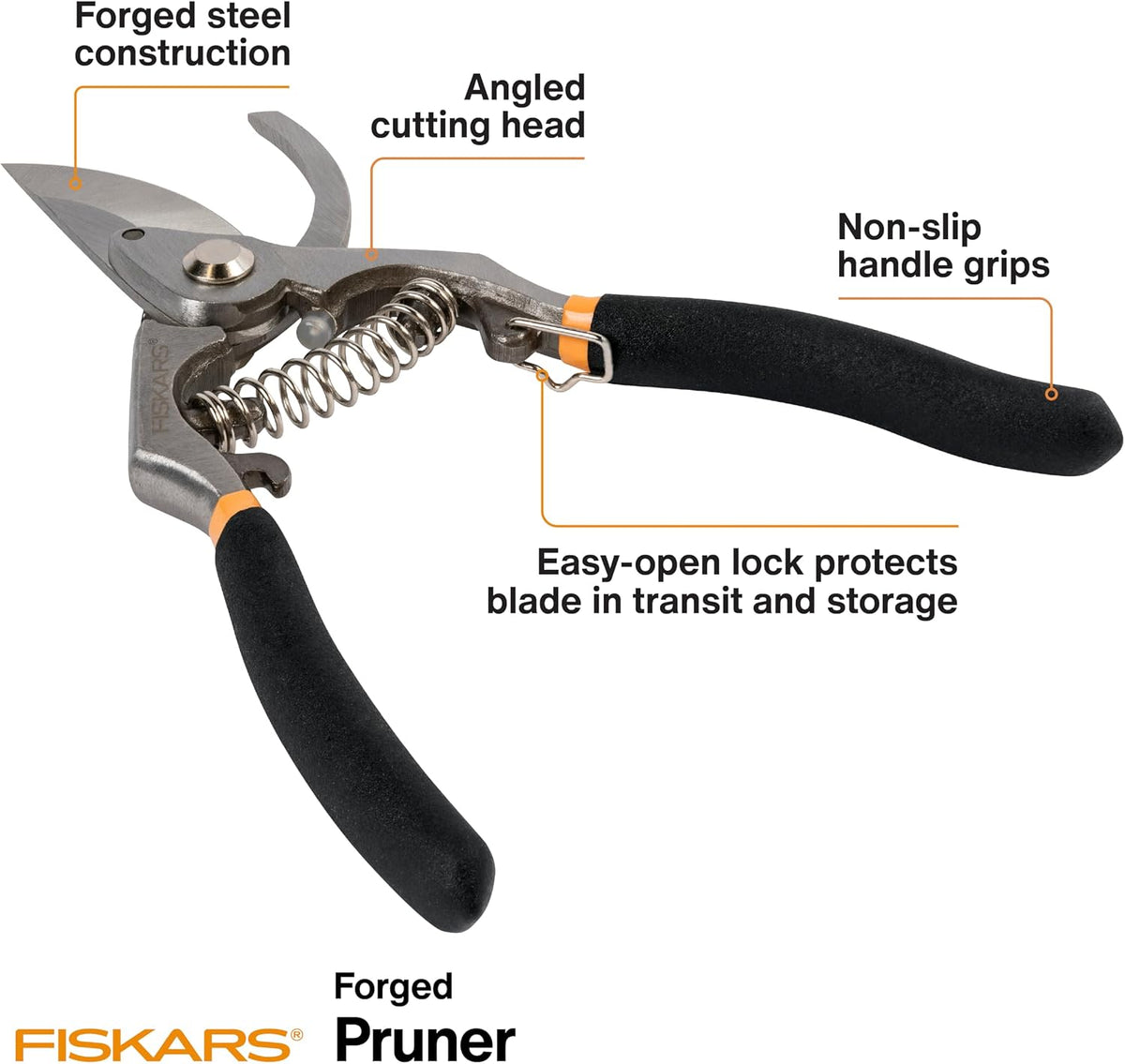 Bypass Pruning Shears, 5/8" Cut Capacity Garden Clippers