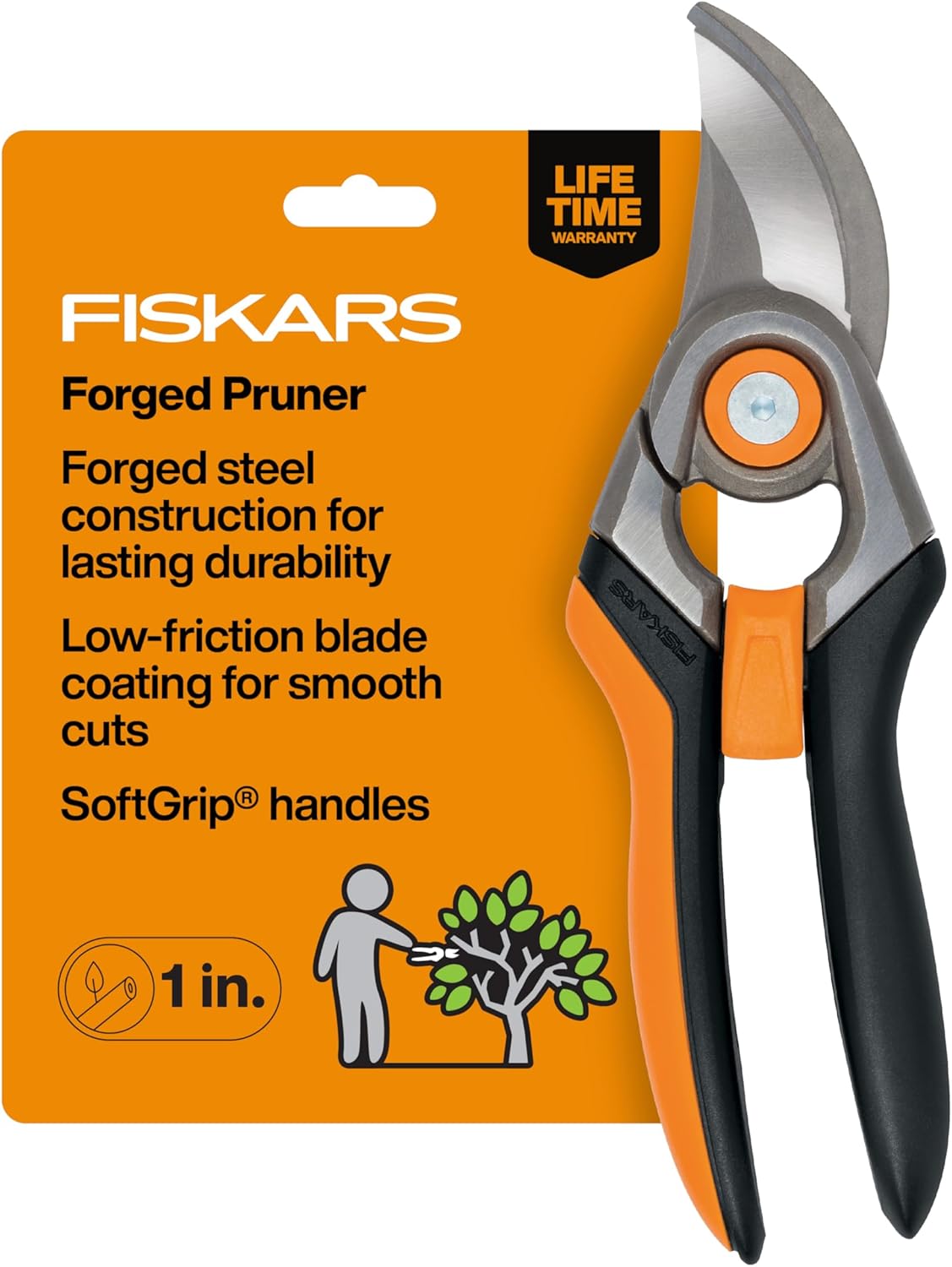 Bypass Pruning Shears, 5/8" Cut Capacity Garden Clippers
