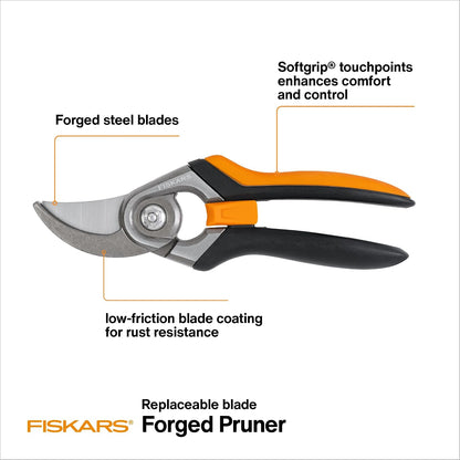 Bypass Pruning Shears, 5/8" Cut Capacity Garden Clippers