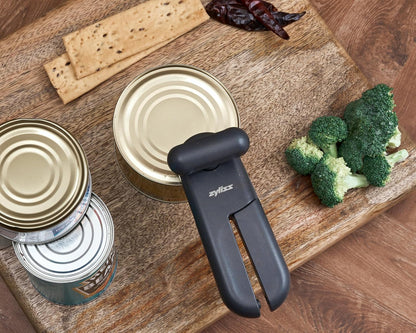 MagiCan Manual Can Opener with Lid Release - Heavy Duty Can Opener - Easy to Use Hand Held - Effortlessly Open Cans - Compact Design - Red