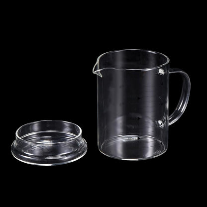 250ml Glass Measuring Cup, 3.3 Borosilicate Graduated Black Printed Scale Liquid Measure Cups Beaker with Glass Lid and V-Shaped Spout for Kitchen