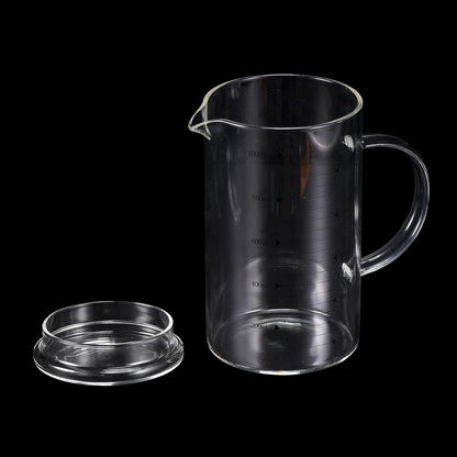250ml Glass Measuring Cup, 3.3 Borosilicate Graduated Black Printed Scale Liquid Measure Cups Beaker with Glass Lid and V-Shaped Spout for Kitchen