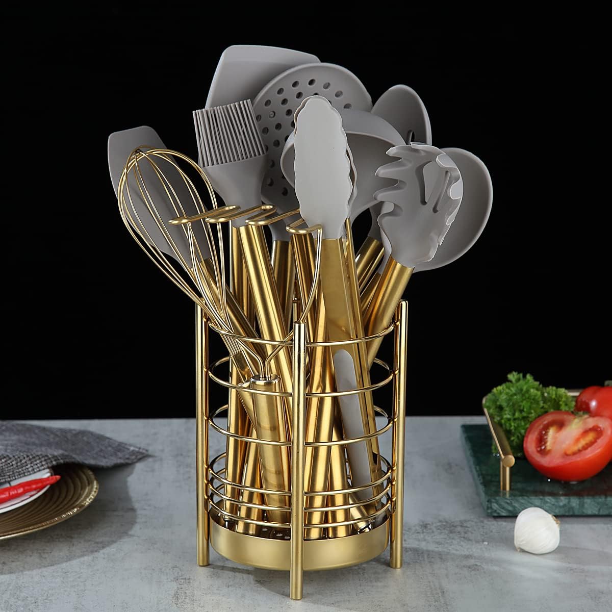 Gold Basting Brush, Non-stick Silicone Kitchen Brush For Cooking With Titanium Gold Plating Handle, Barbeque Brush, Pastry Brush, BBQ Brush, Dishwasher Safe, Easy to Clean