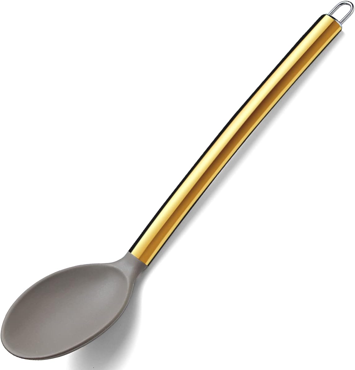 Gold Basting Brush, Non-stick Silicone Kitchen Brush For Cooking With Titanium Gold Plating Handle, Barbeque Brush, Pastry Brush, BBQ Brush, Dishwasher Safe, Easy to Clean