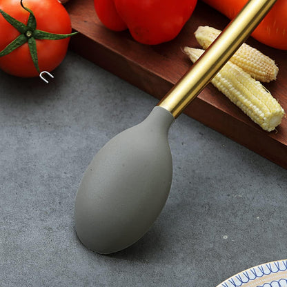 Gold Basting Brush, Non-stick Silicone Kitchen Brush For Cooking With Titanium Gold Plating Handle, Barbeque Brush, Pastry Brush, BBQ Brush, Dishwasher Safe, Easy to Clean