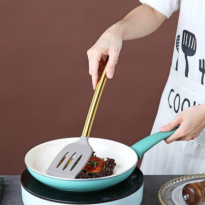 Gold Basting Brush, Non-stick Silicone Kitchen Brush For Cooking With Titanium Gold Plating Handle, Barbeque Brush, Pastry Brush, BBQ Brush, Dishwasher Safe, Easy to Clean