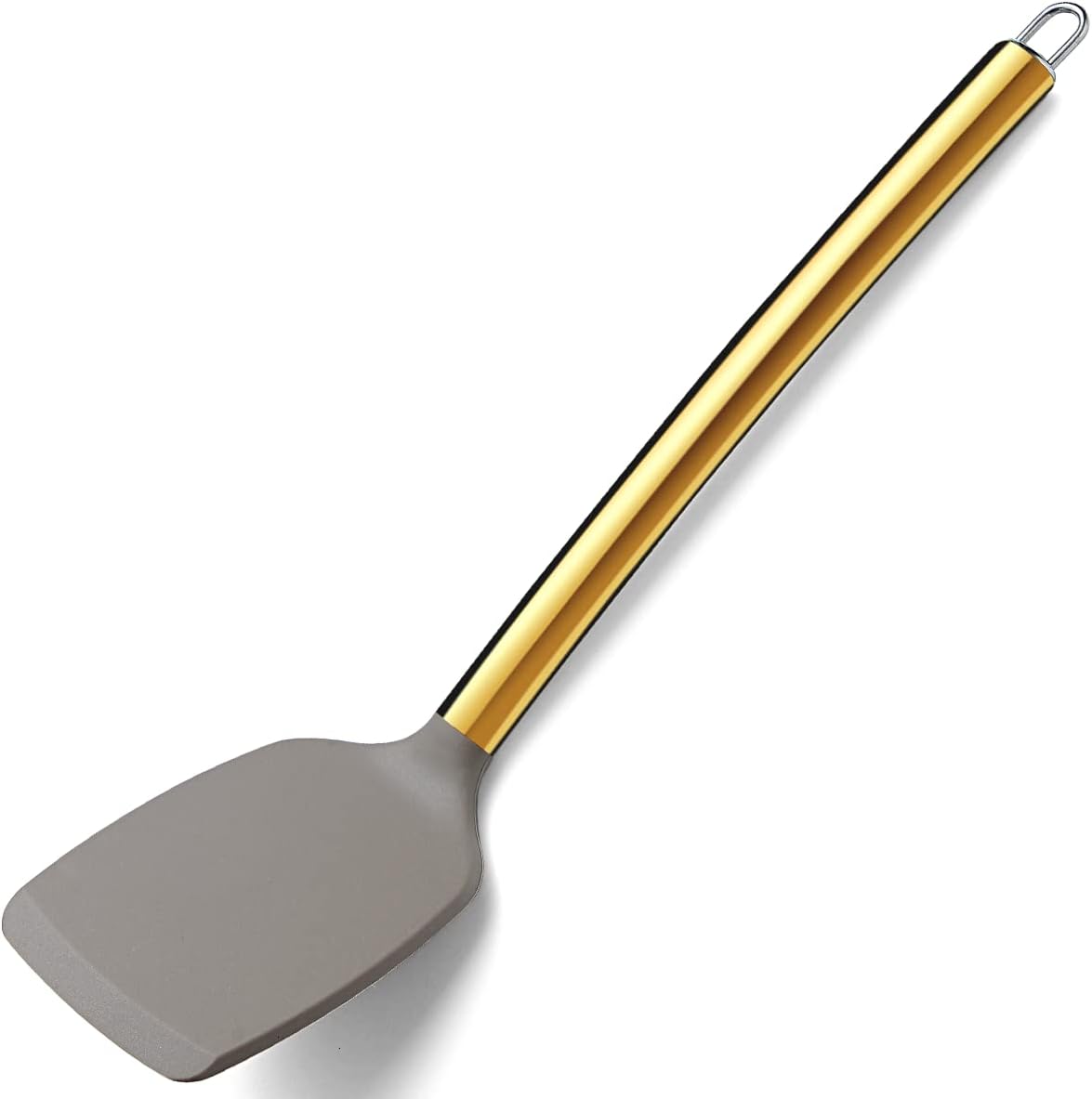 Gold Basting Brush, Non-stick Silicone Kitchen Brush For Cooking With Titanium Gold Plating Handle, Barbeque Brush, Pastry Brush, BBQ Brush, Dishwasher Safe, Easy to Clean