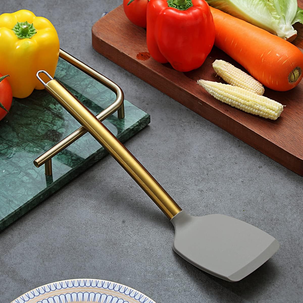 Gold Basting Brush, Non-stick Silicone Kitchen Brush For Cooking With Titanium Gold Plating Handle, Barbeque Brush, Pastry Brush, BBQ Brush, Dishwasher Safe, Easy to Clean