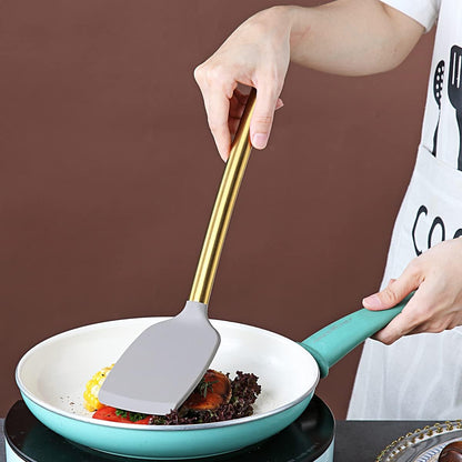 Gold Basting Brush, Non-stick Silicone Kitchen Brush For Cooking With Titanium Gold Plating Handle, Barbeque Brush, Pastry Brush, BBQ Brush, Dishwasher Safe, Easy to Clean
