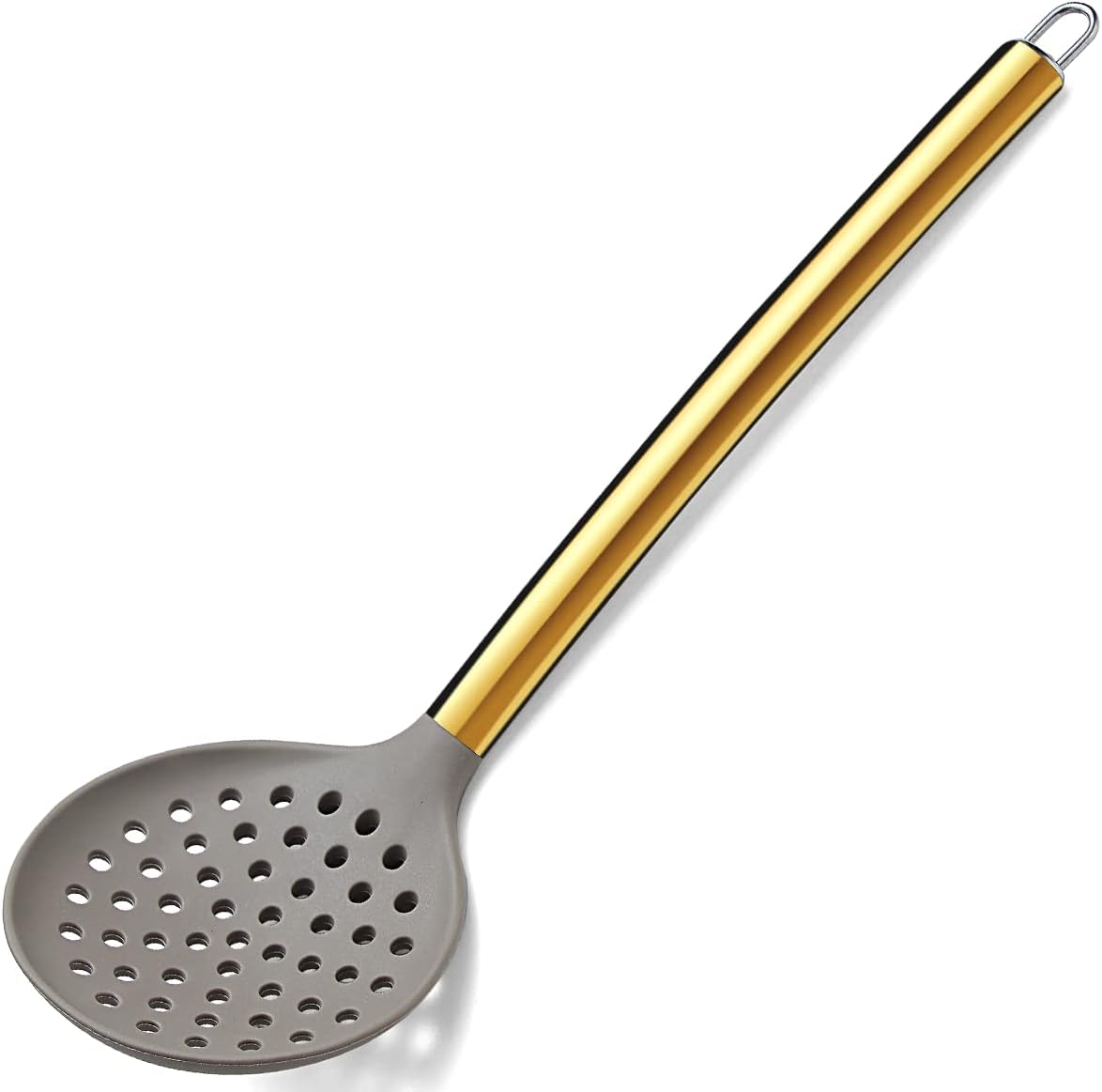 Gold Basting Brush, Non-stick Silicone Kitchen Brush For Cooking With Titanium Gold Plating Handle, Barbeque Brush, Pastry Brush, BBQ Brush, Dishwasher Safe, Easy to Clean