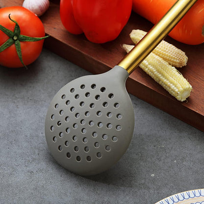Gold Basting Brush, Non-stick Silicone Kitchen Brush For Cooking With Titanium Gold Plating Handle, Barbeque Brush, Pastry Brush, BBQ Brush, Dishwasher Safe, Easy to Clean