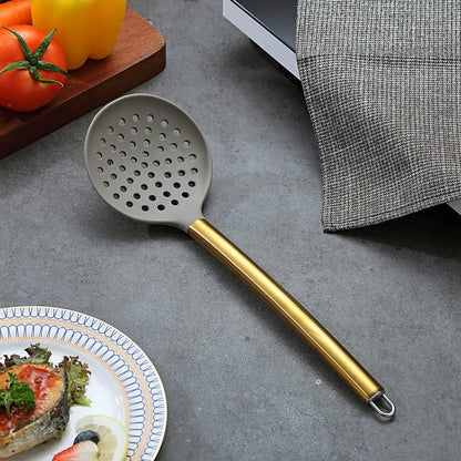 Gold Basting Brush, Non-stick Silicone Kitchen Brush For Cooking With Titanium Gold Plating Handle, Barbeque Brush, Pastry Brush, BBQ Brush, Dishwasher Safe, Easy to Clean