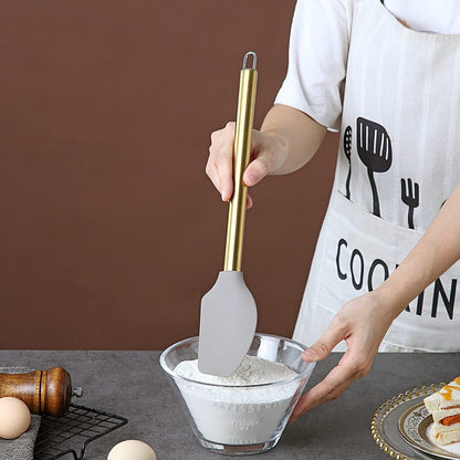 Gold Basting Brush, Non-stick Silicone Kitchen Brush For Cooking With Titanium Gold Plating Handle, Barbeque Brush, Pastry Brush, BBQ Brush, Dishwasher Safe, Easy to Clean