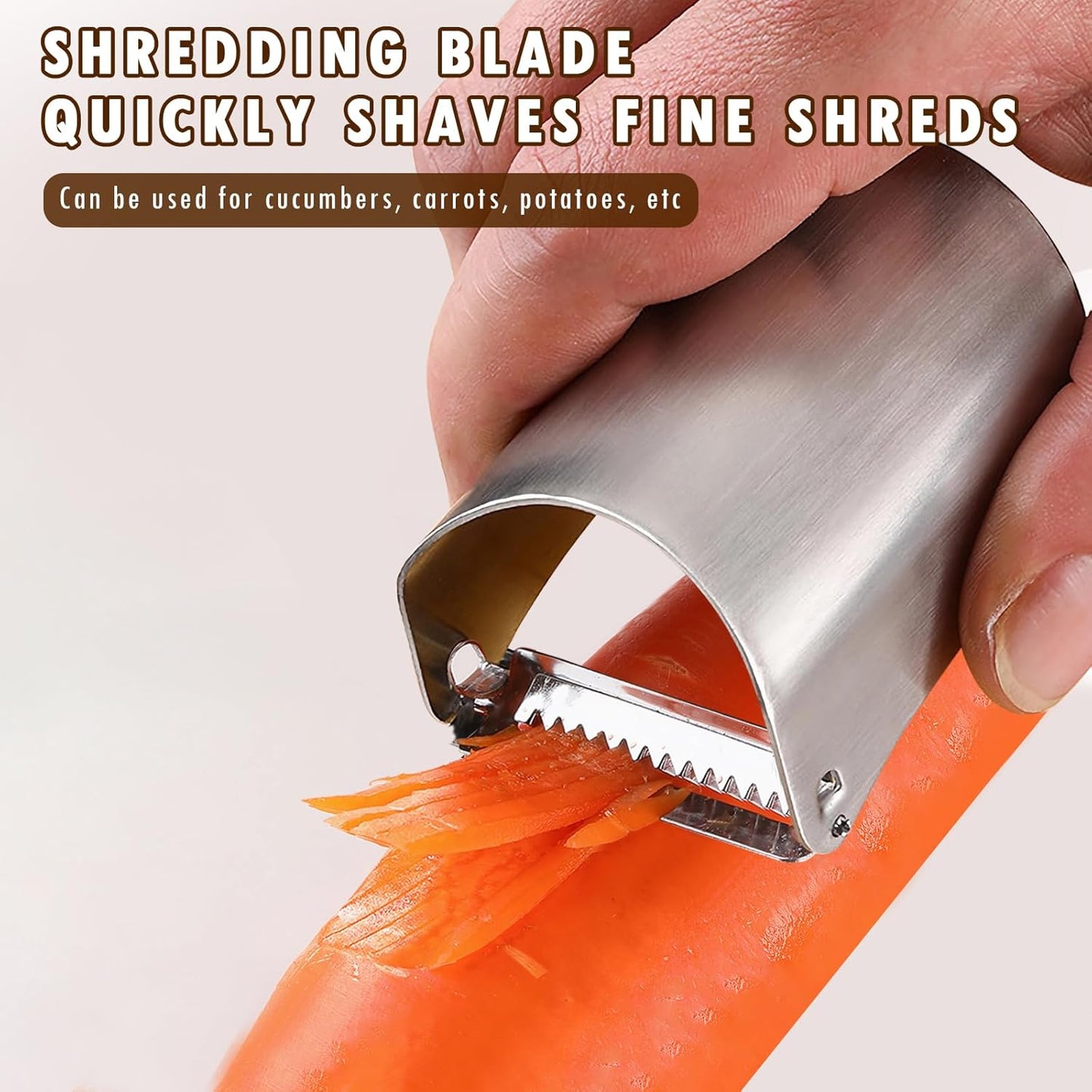 2-in-1 Vegetable Peeler & Julienne Slicer – Ultra-Sharp Stainless Steel Peeler for Carrots, Potatoes, Apples, Melons – Rustproof, Dishwasher Safe, Ergonomic Kitchen Peeler