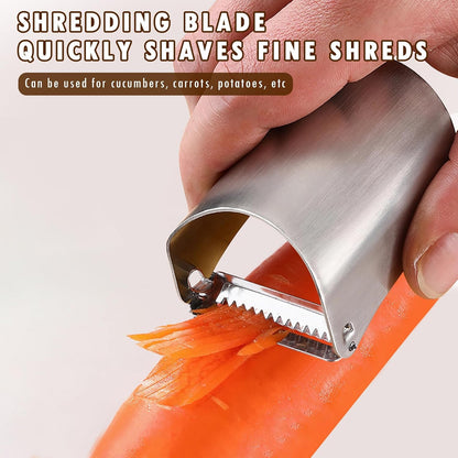 2-in-1 Vegetable Peeler & Julienne Slicer – Ultra-Sharp Stainless Steel Peeler for Carrots, Potatoes, Apples, Melons – Rustproof, Dishwasher Safe, Ergonomic Kitchen Peeler