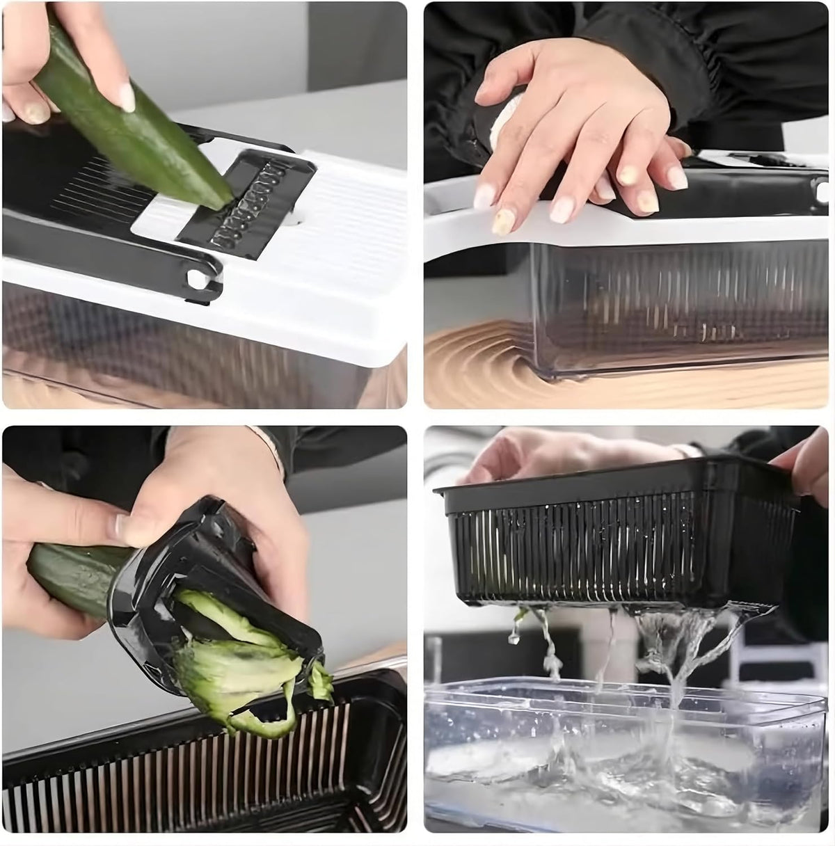 25-in-1 Vegetable Chopper with Container, Interchangeable Blades