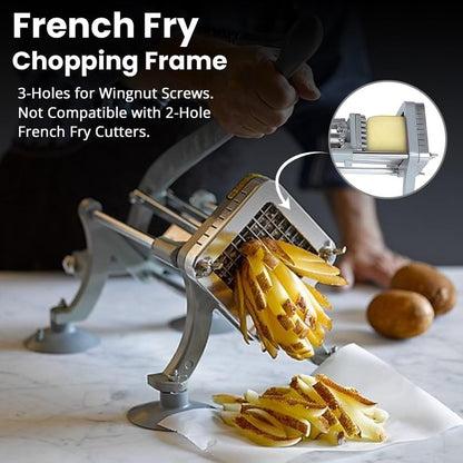 3-Hole 3/8" Cutting Frame Replacement Blade and Pushing Block Kit for French Fry Cutter
